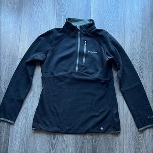 Columbia Omni-Heat Black and Gray Half-Zip Fleece